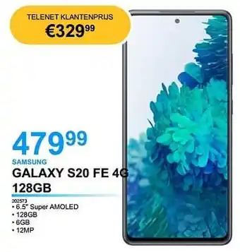 Elektro Van Assche Samsung galaxy s20 fe 4g 128gb aanbieding