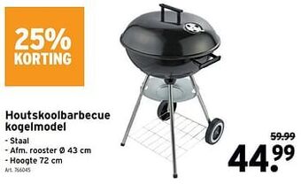 GAMMA Houtskoolbarbecue kogelmodel aanbieding
