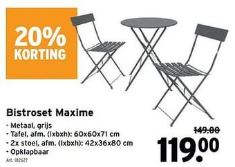 GAMMA Bistroset maxime aanbieding