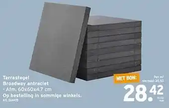 GAMMA Terrastegel broadway antraciet aanbieding