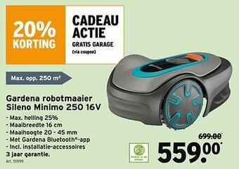 GAMMA Gardena robotmaaier sileno minimo 250 16v aanbieding