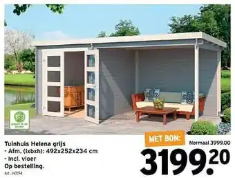 Tuinhuis helena grijs