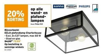 GAMMA Eglo plafondlamp charterhouse aanbieding
