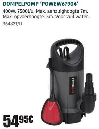 HandyHome Powerplus dompelpomp powew67904 aanbieding