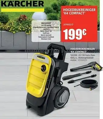 HandyHome Kärcher hogedrukreiniger k4 compact aanbieding