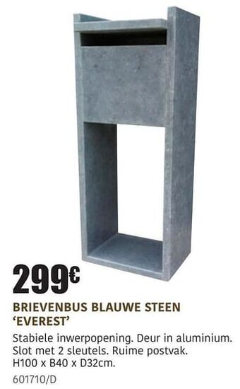 HandyHome Brievenbus blauwe steen everest aanbieding