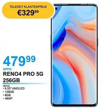 PCS Knokke Oppo reno4 pro 5g 256gb aanbieding