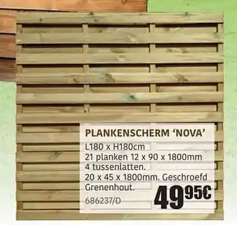 HandyHome Plankenscherm nova aanbieding