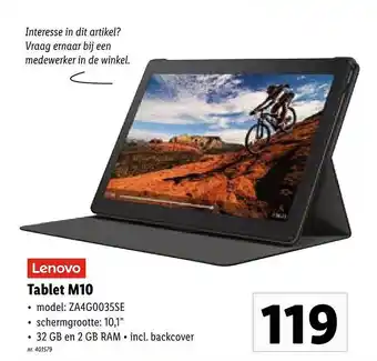 Lidl Lenovo Tablet M10 aanbieding
