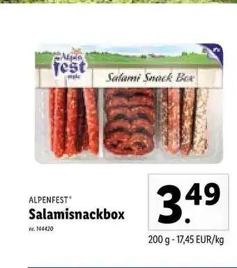 Lidl Alpenfest Salamisnackbox aanbieding