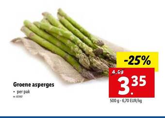 Lidl Groene Asperges aanbieding