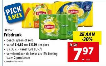 Lidl Lipton Frisdrank aanbieding