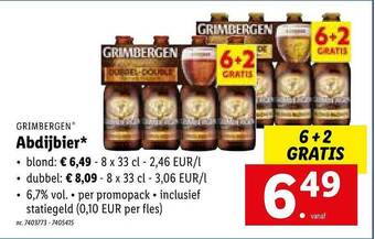 Lidl Grimbergen Abdijbier aanbieding