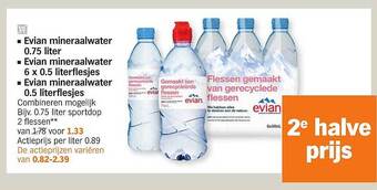 Albert Heijn Evian Mineraalwater aanbieding