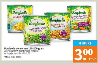 Albert Heijn Bonduelle Conserven aanbieding