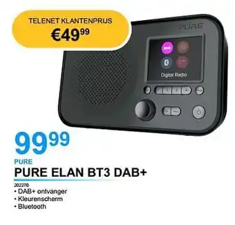 Pure elan bt3 dab+
