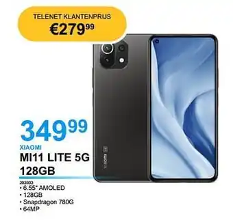 AUVA Xiaomi mi11 lite 5g 128gb aanbieding