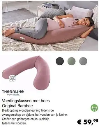 Multi bazar Voedingskussen met hoes original bamboe aanbieding
