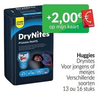 Huggies drynites voor jongens of meisjes