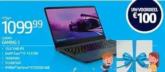 AUVA Lenovo gaming 3 aanbieding