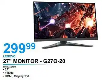 AUVA Lenovo 27`` monitor - g27q-20 66c3gac1eu aanbieding