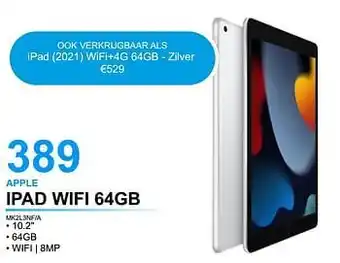 Apple ipad wifi 64gb mk2l3nf-a