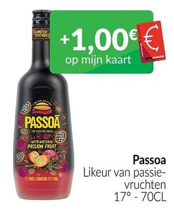 Intermarché Passoa likeur van passievruchten aanbieding