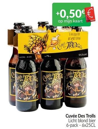 Intermarché Cuvée des trolls licht blond bier aanbieding