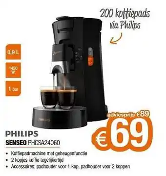 Expert Philips senseo phcsa24060 aanbieding