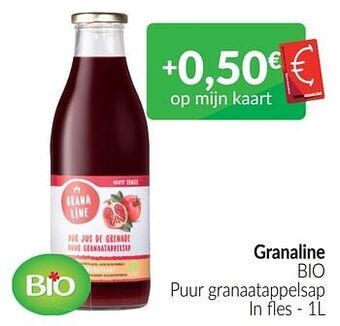 Intermarché Granaline bio puur granaatappelsap aanbieding
