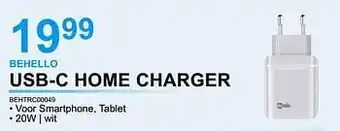 Computer Checkpoint Behello usb-c home charger behtrc00049 aanbieding