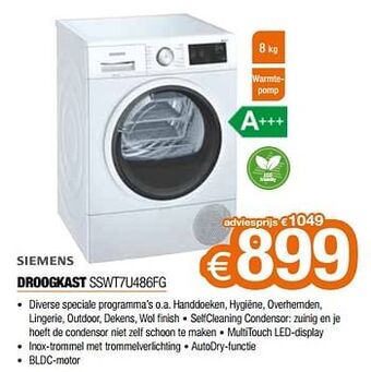 Expert Siemens droogkast sswt7u486fg aanbieding
