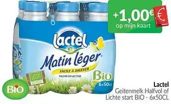 Intermarché Lactel geitenmelk halfvol of lichte start bio aanbieding
