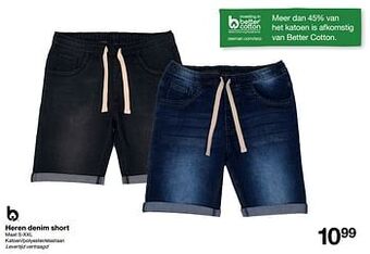 Zeeman Heren denim short aanbieding