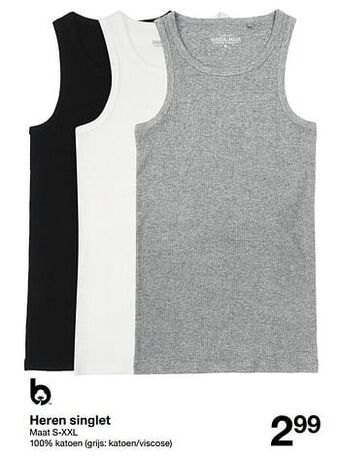 Zeeman Heren singlet aanbieding