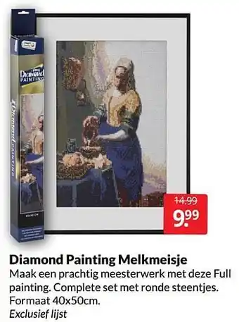 Diamond painting melkmeisje