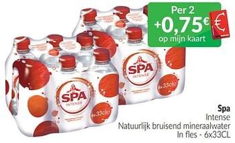 Intermarché Spa intense natuurlijk bruisend mineraalwater aanbieding