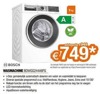 Expert Bosch wasmachine bowgg244a6fg aanbieding