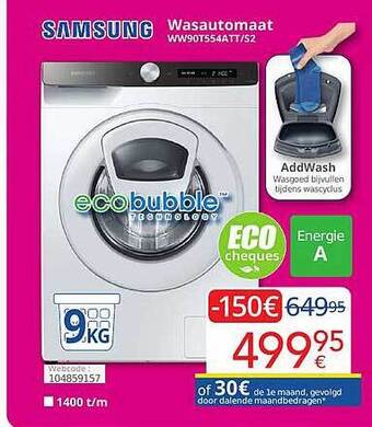 Eldi Samsung Wasautomaat aanbieding