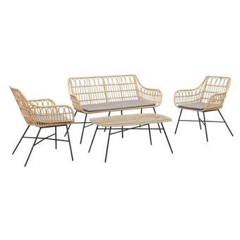 Leen Bakker Loungeset Grimaud 4-delig - naturelkleur - incl. kussens aanbieding