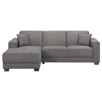 Leen Bakker Hoeksalon Aberdeen - grijs-stof - hoek links aanbieding