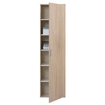 Leen Bakker Kast Inca 1-deurs - eikenkleurig - 184x50x34,5 cm aanbieding