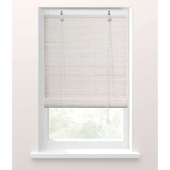 Leen Bakker Fenstr rolgordijn bamboe - wit - 60x180 cm aanbieding