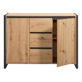 Kast Denver 2 - eiken-/antracietkleur - 88x120x40 cm