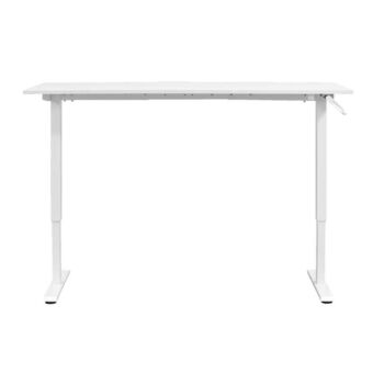 Leen Bakker Bureau zit/sta Noud - wit - 75/120x160x80 cm aanbieding