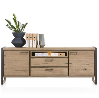 Henders & Hazel Metalo, Dressoir 210 Cm - 2-Deuren + 2-Laden + 1-Niche (+ LED) aanbieding
