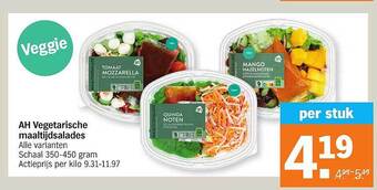 Albert Heijn Ah Vegetarische Maaltijdsalades aanbieding