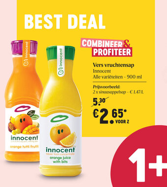 Delhaize Vers vruchtensap aanbieding