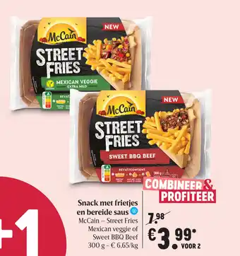 Delhaize Snack met frietjes en bereide saus aanbieding