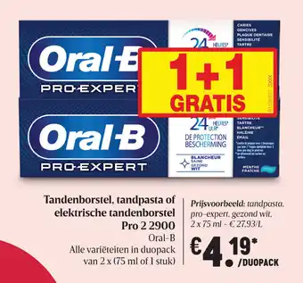 Delhaize Tandenborstel, tandpasta of elektrische tandenborstel aanbieding